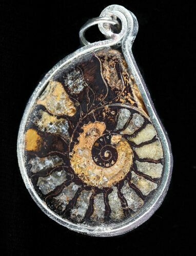 Moroccan Ammonite Fossil Pendant #58380